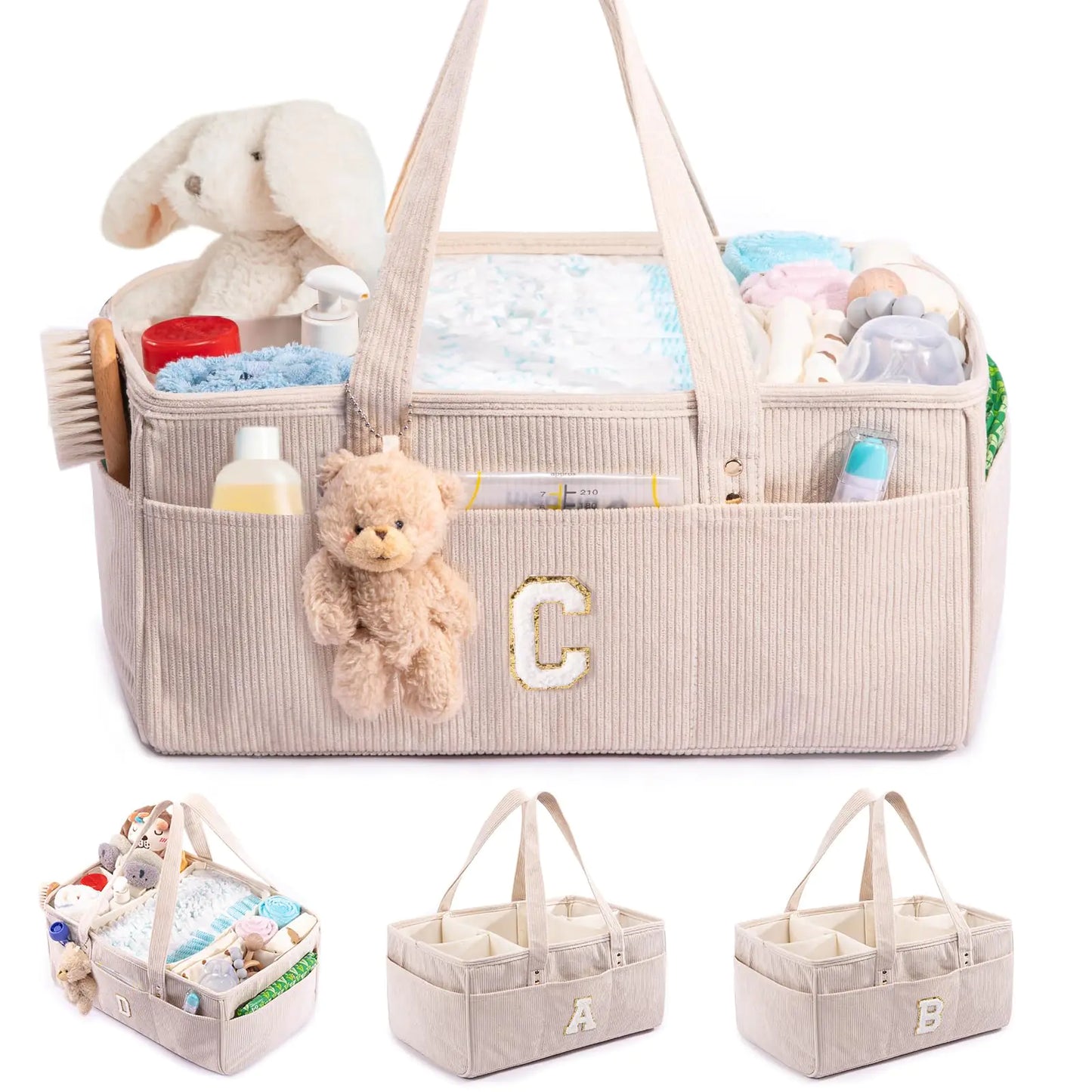 Personalized Baby Diaper Caddy Organizer